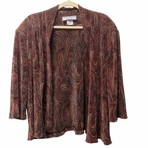 Jessica Howard Vintage Retro Grannycore Boho Whimsigoth Flowy Cardigan Size 24